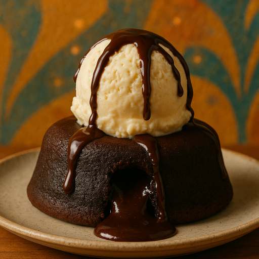 Chocolava Cake with Ice Cream